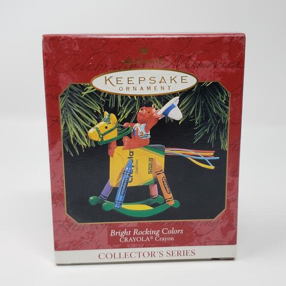 1997 Hallmark Bright Rocking Colors Crayola Crayon #9 Keepsake Holiday Ornament - Picture 1 of 8